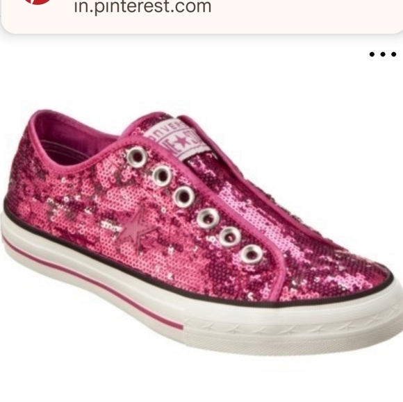Converse One Star Pink Sequins Sneakers - Picture 11 of 11
